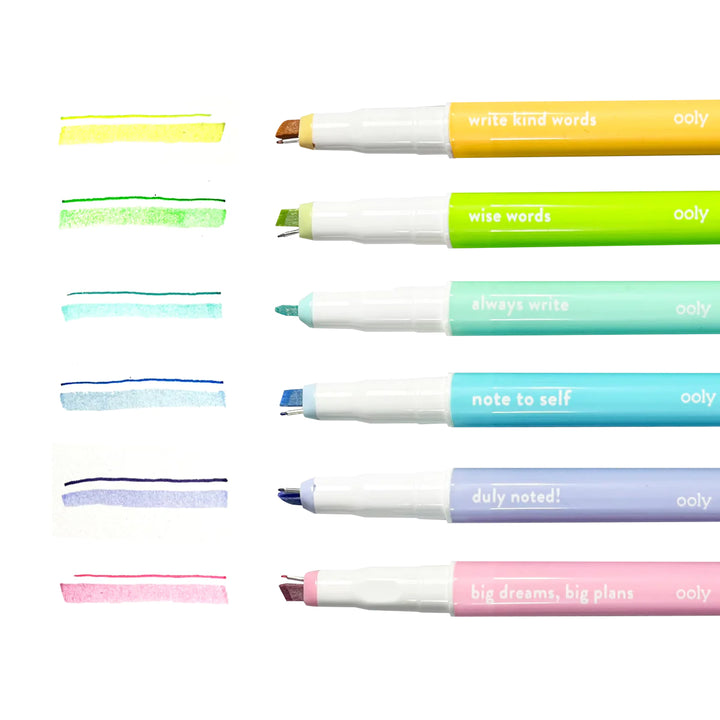Noted! 2-in-1 Micro Fine Tip Pens &amp; Highlighters - Set of 6