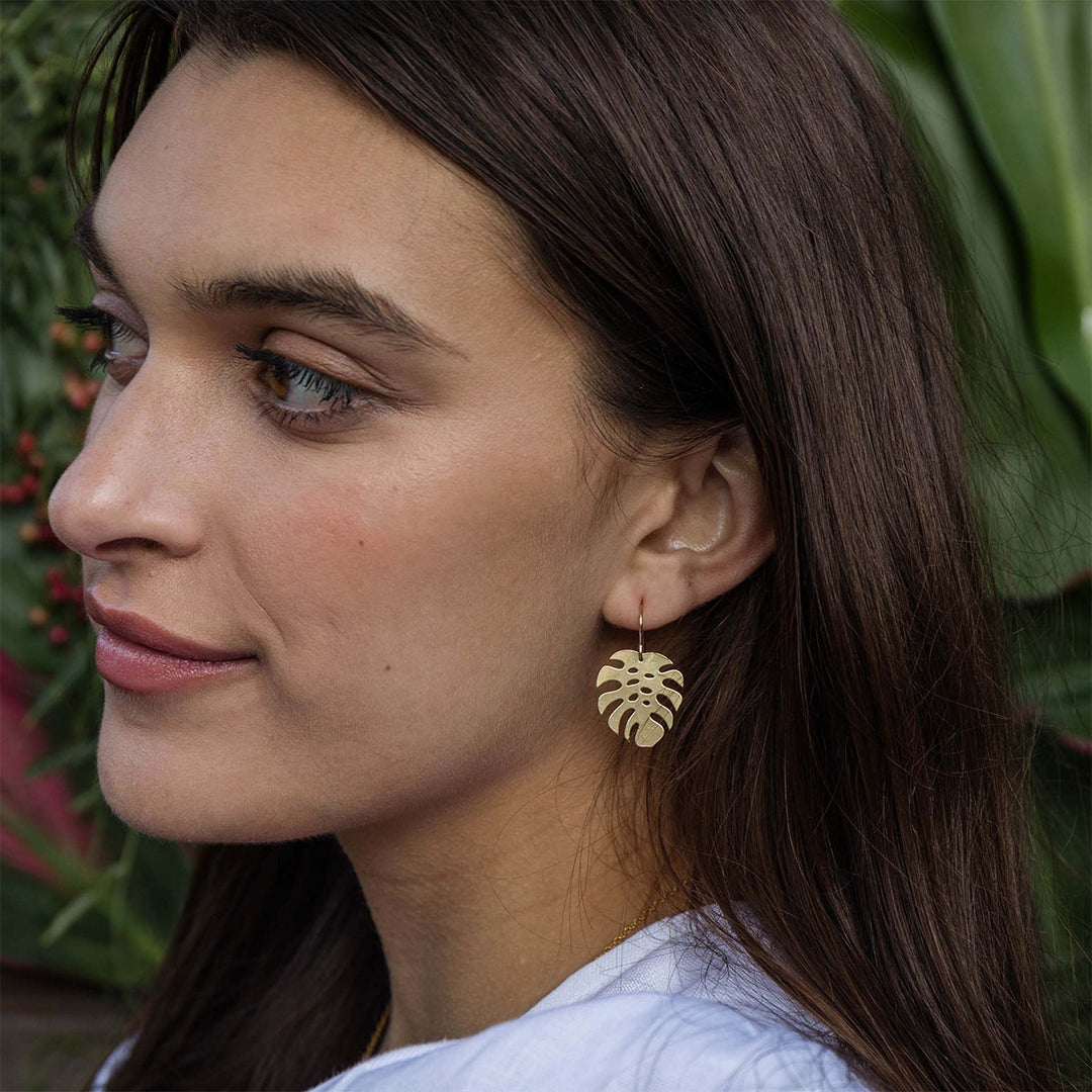 Monstera Earrings