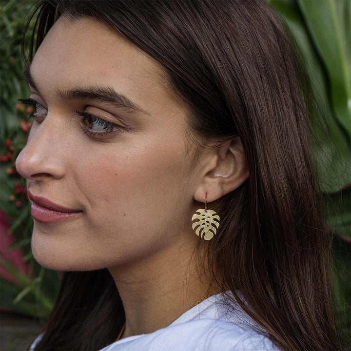 Monstera Earrings