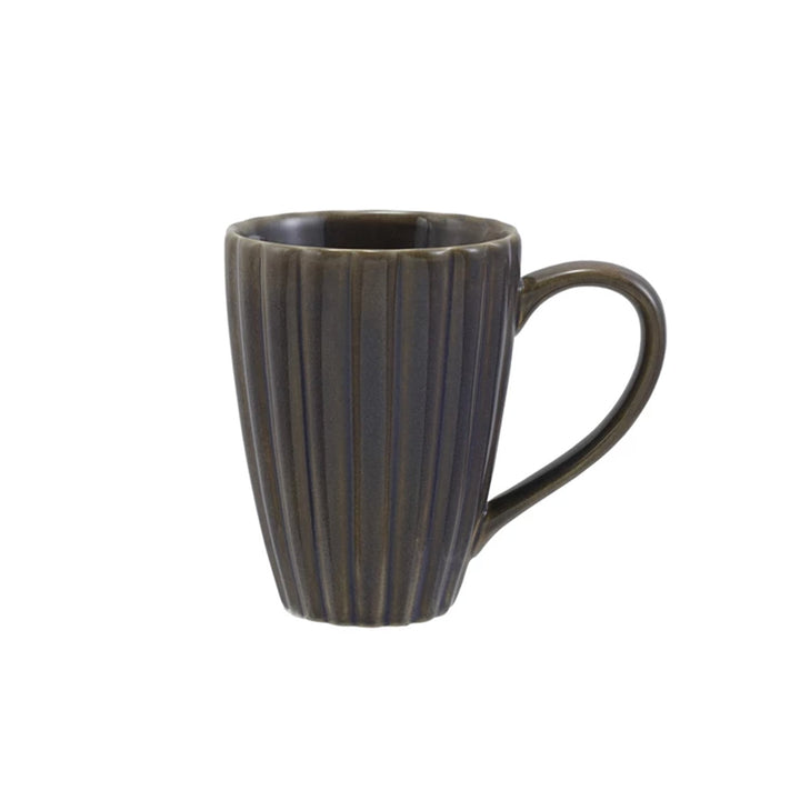 14 oz. Stoneware Ribbed Mug