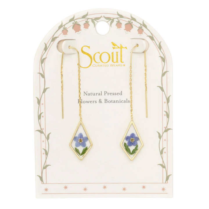 Pressed Flower Thread Earring