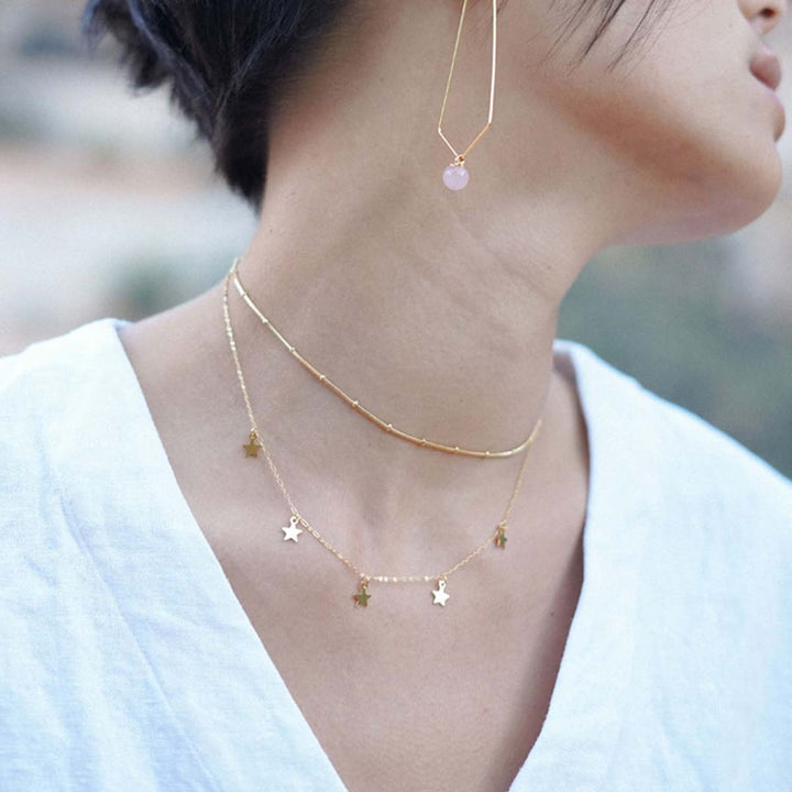 Five Charm Necklace - Stars