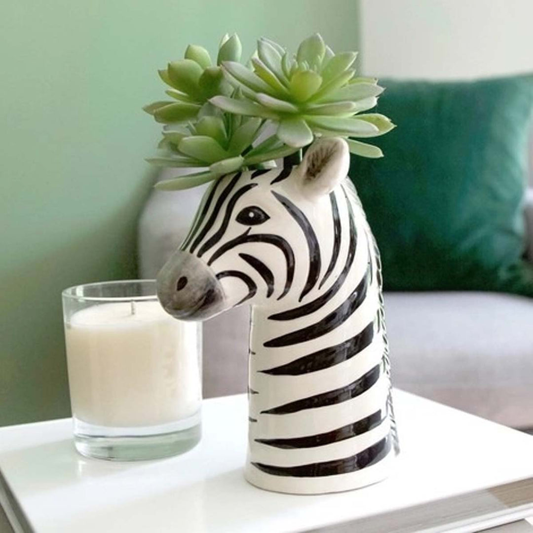 Zebra Head Planter Vase