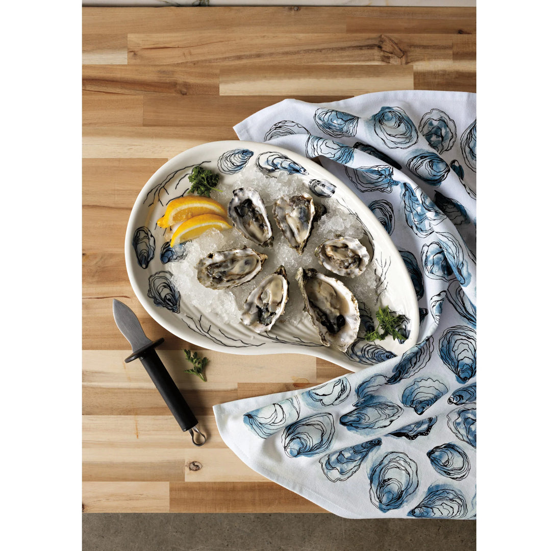 Oysters Printed Dish Towel