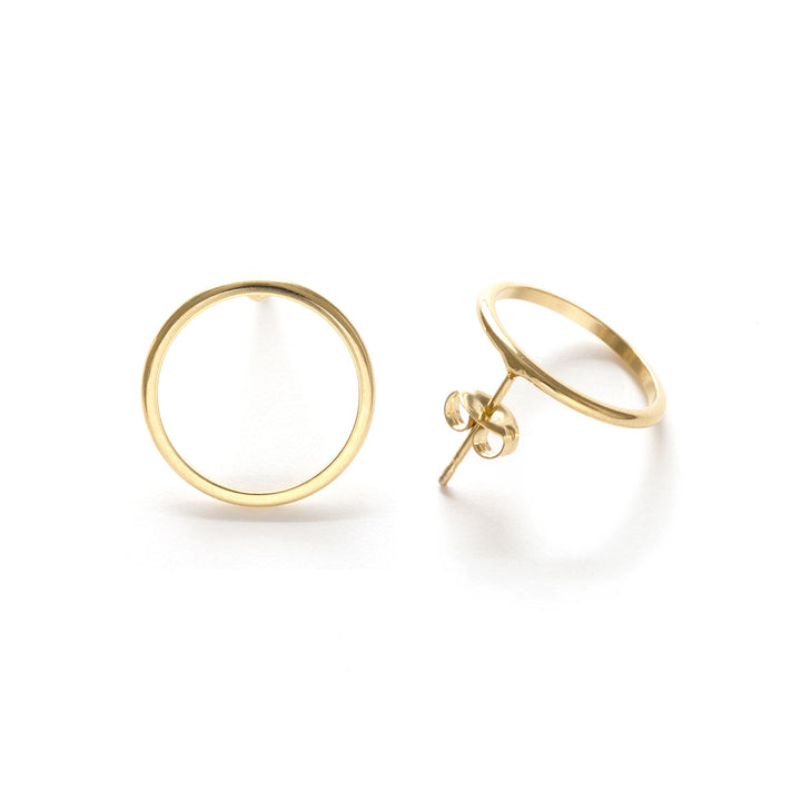 Gold Amano Studs - Modern Circle Studs