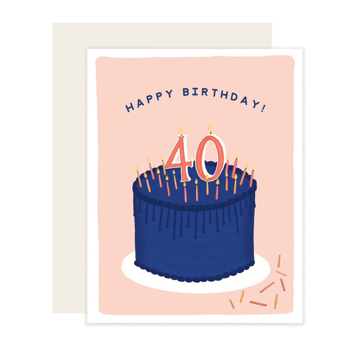 40th Cake Greeting Card