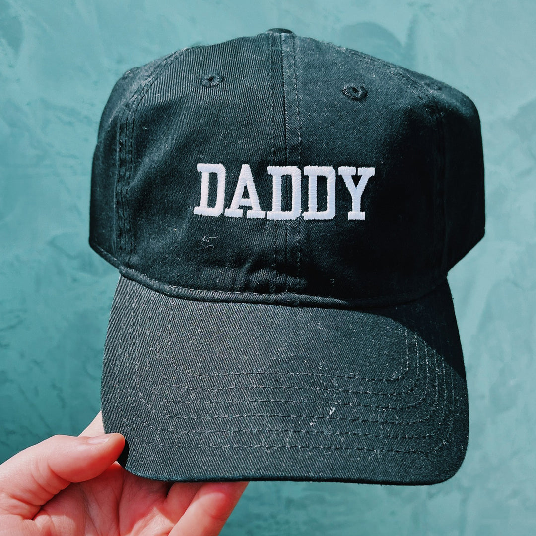 Daddy Hat - Black Hat/White Thread