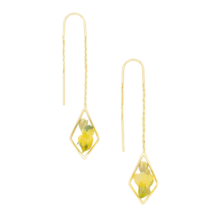Pressed Flower Thread Earring