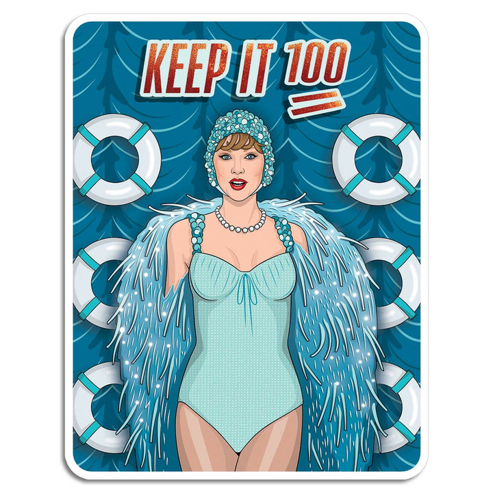 Nautical Pop Star Keep It 100 (Die Cut Sticker)