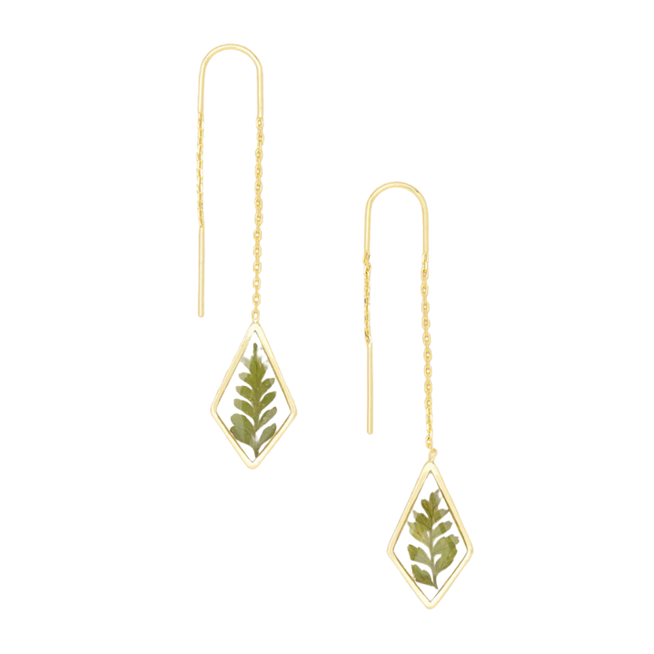 Pressed Flower Thread Earring
