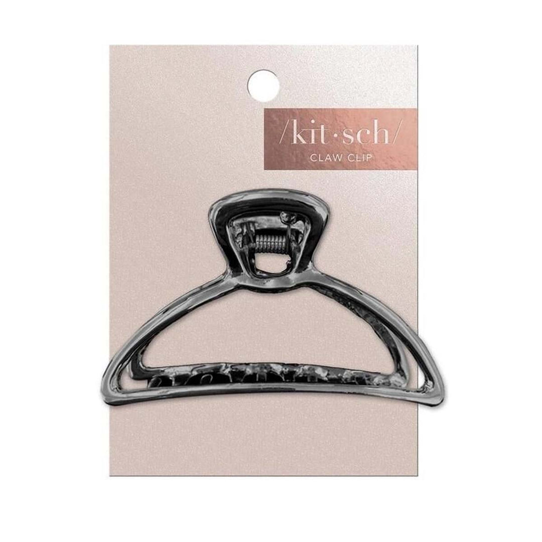 Round Open Shape Claw Clip-Hematite