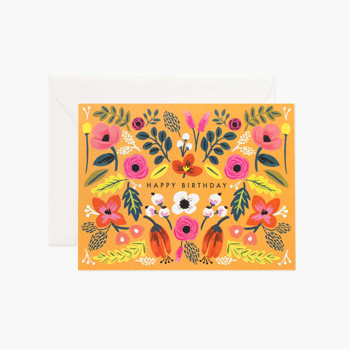 Folk Birthday Greeting Card