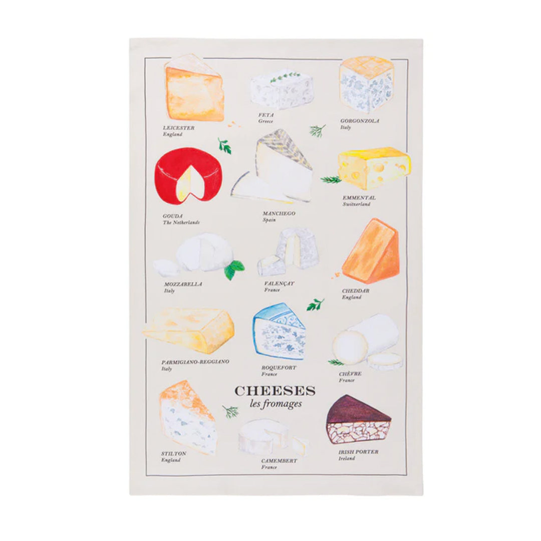 Les Fromages Printed Dish Towel