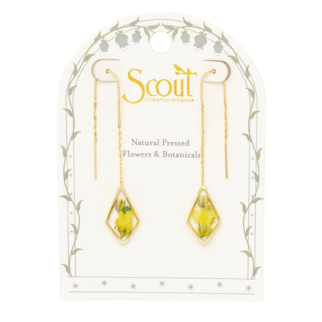Pressed Flower Thread Earring