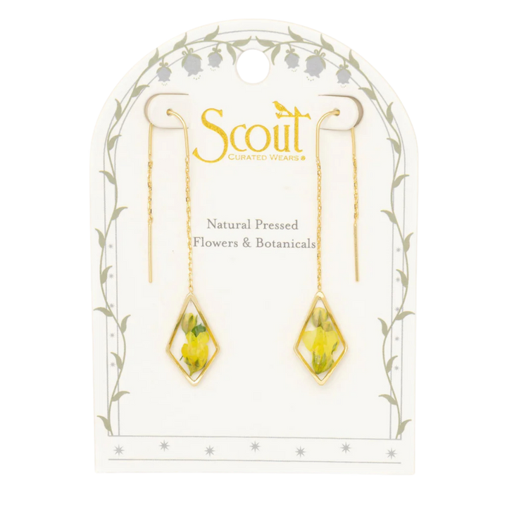 Pressed Flower Thread Earring