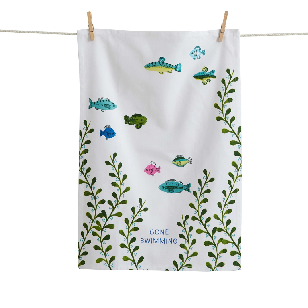 Gone Swimming Dishtowel