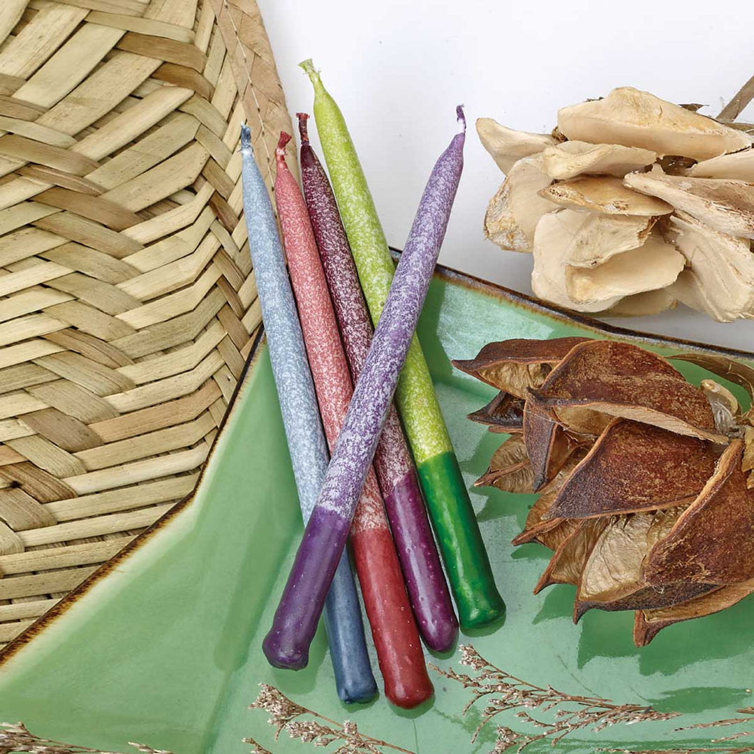 Chanukah Candles - Frosted Rustic Colors