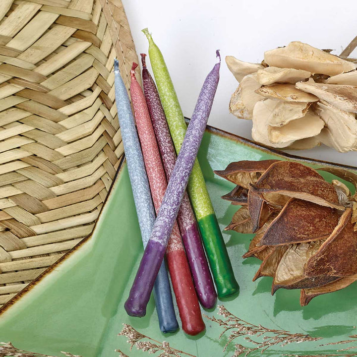 Chanukah Candles - Frosted Rustic Colors
