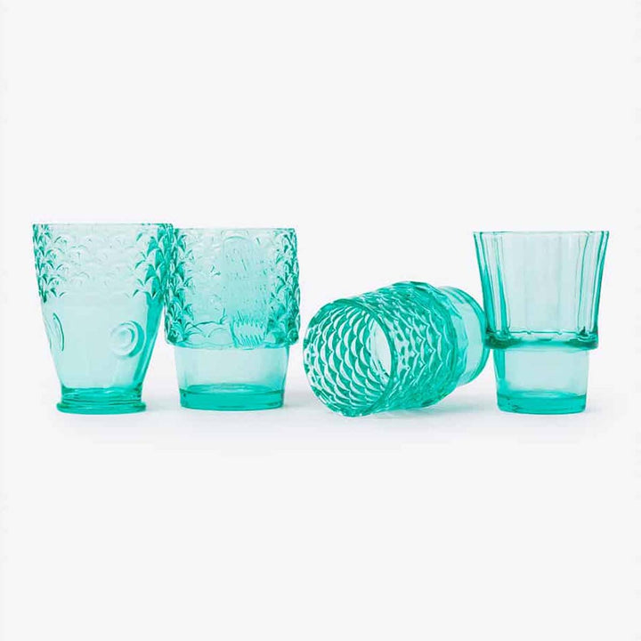 Koi Fish Stackable Glasses in Mint