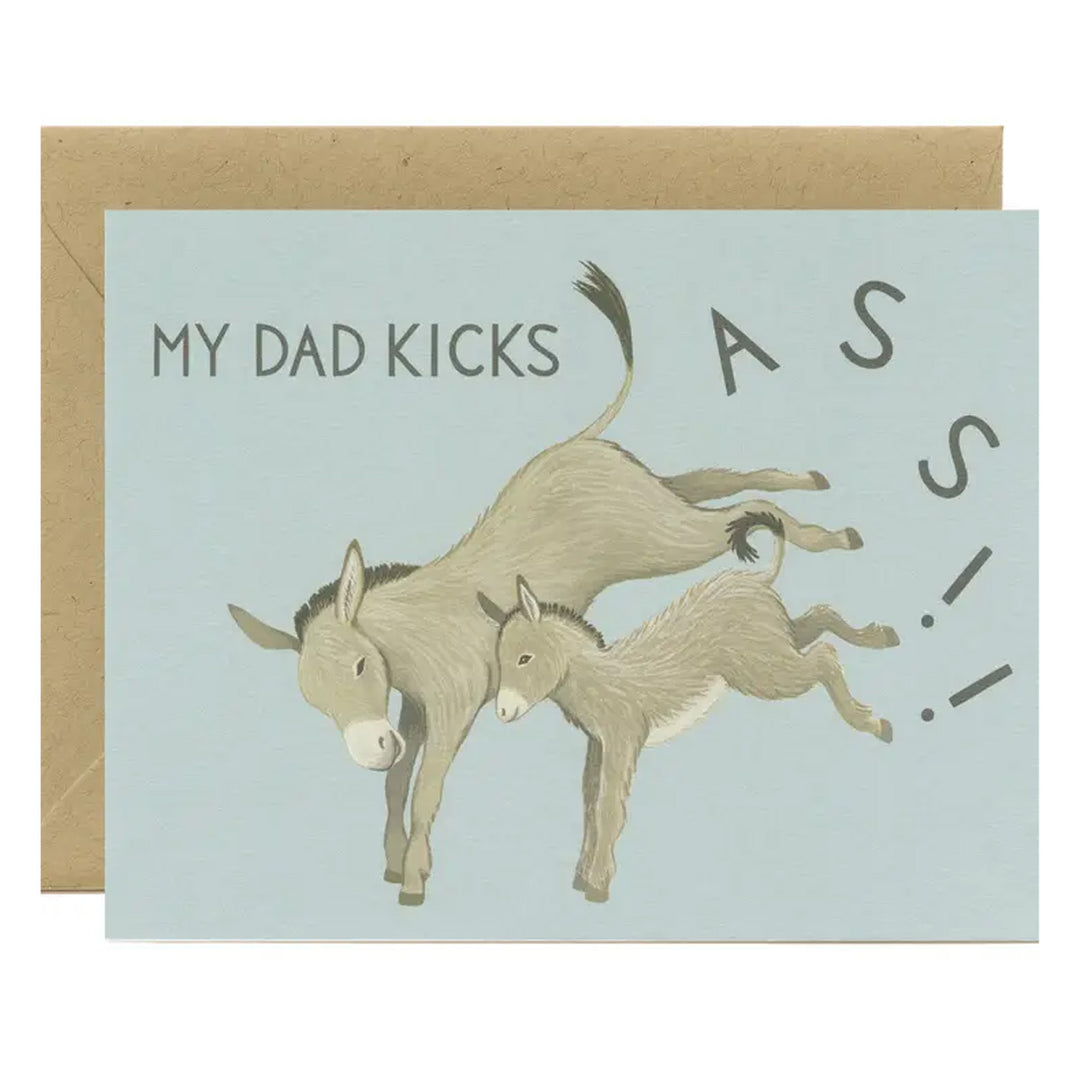 Kick Ass Dad Greeting Card