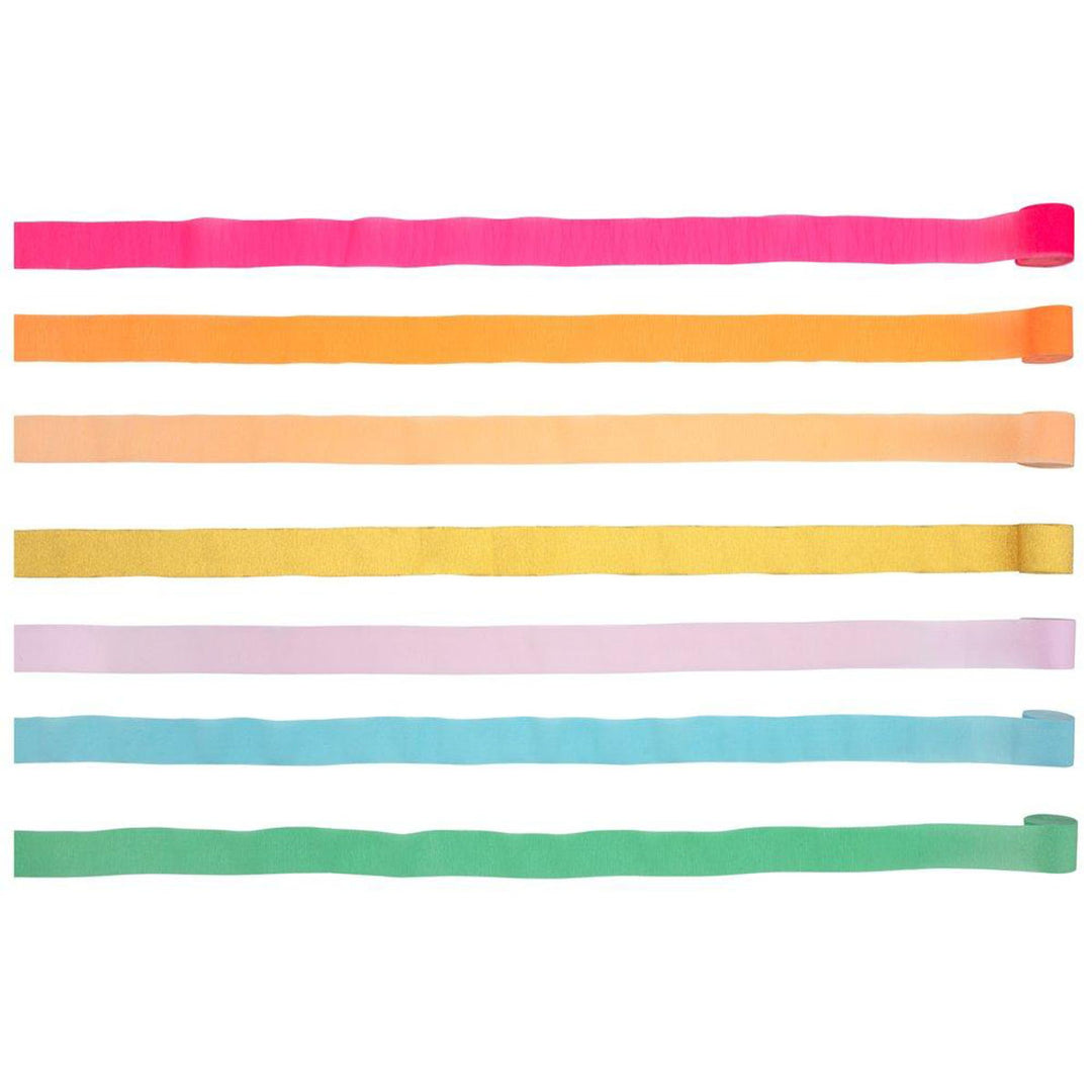 Bright Crepe Paper Streamers