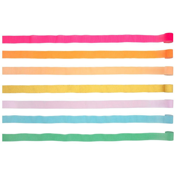 Bright Crepe Paper Streamers