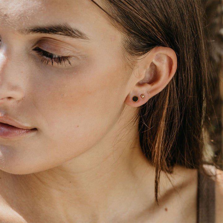 Gold Amano Studs - Dot Studs