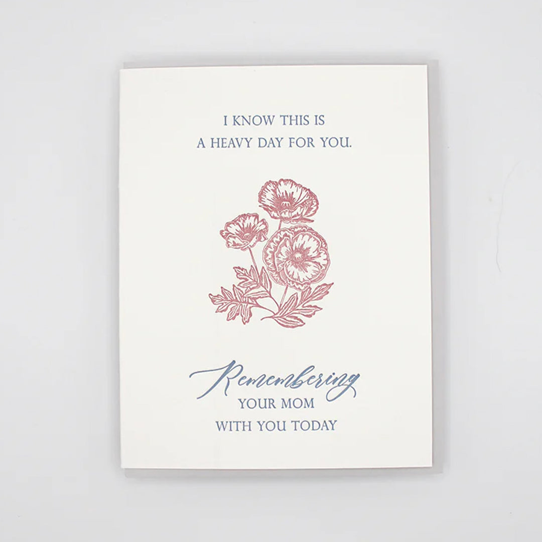 Remembering Your Mom Letterpress Greeting Card