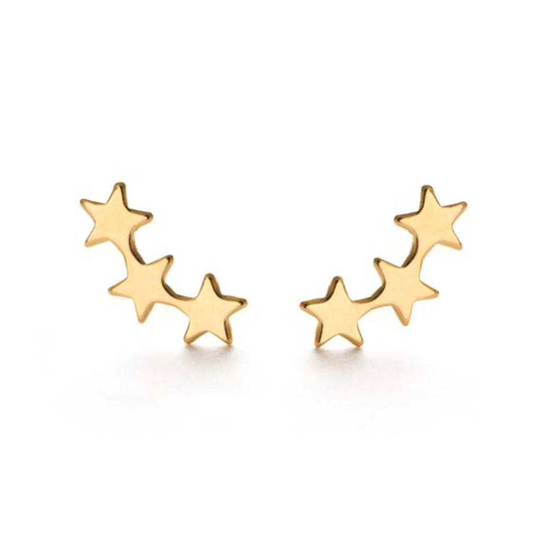 Gold Amano Studs - Cluster Stars