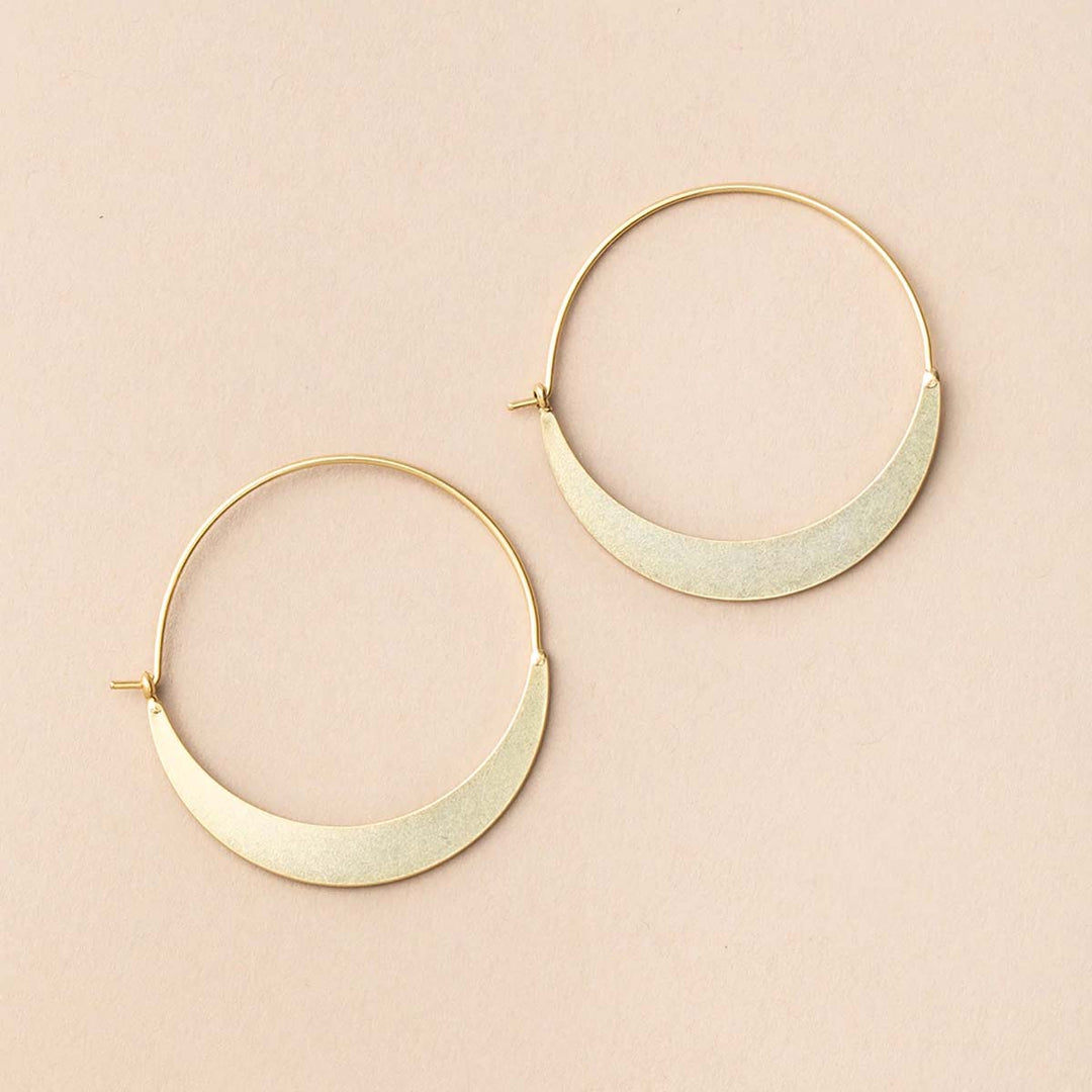 Refined Earring Collection Crescent Hoop