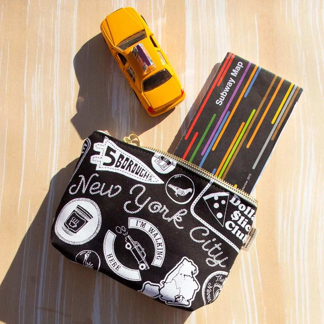 New York City Pins &amp; Patches Zip Pouch