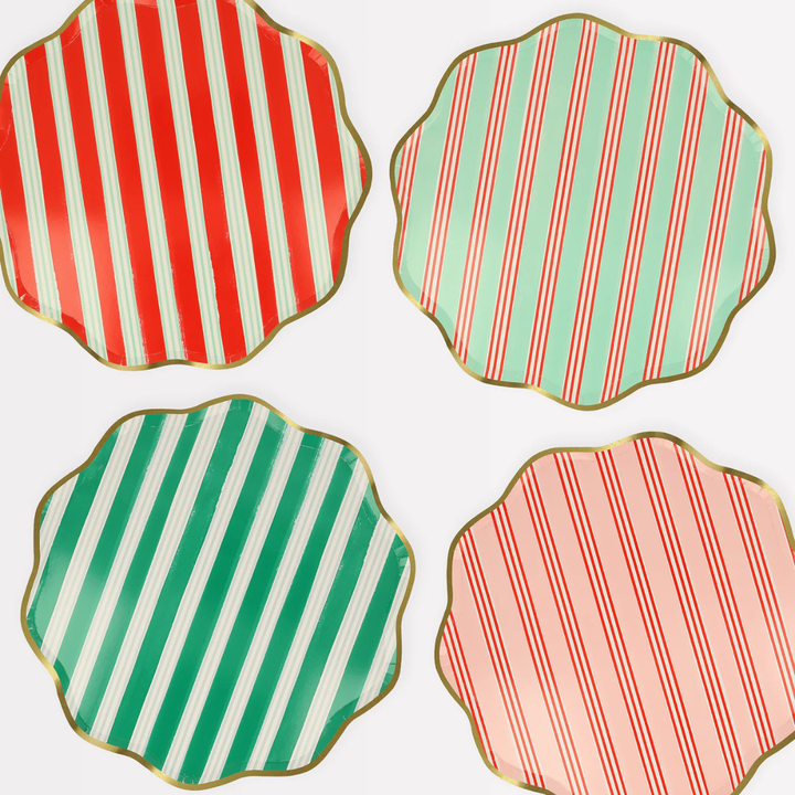 Festive Stripe Plates