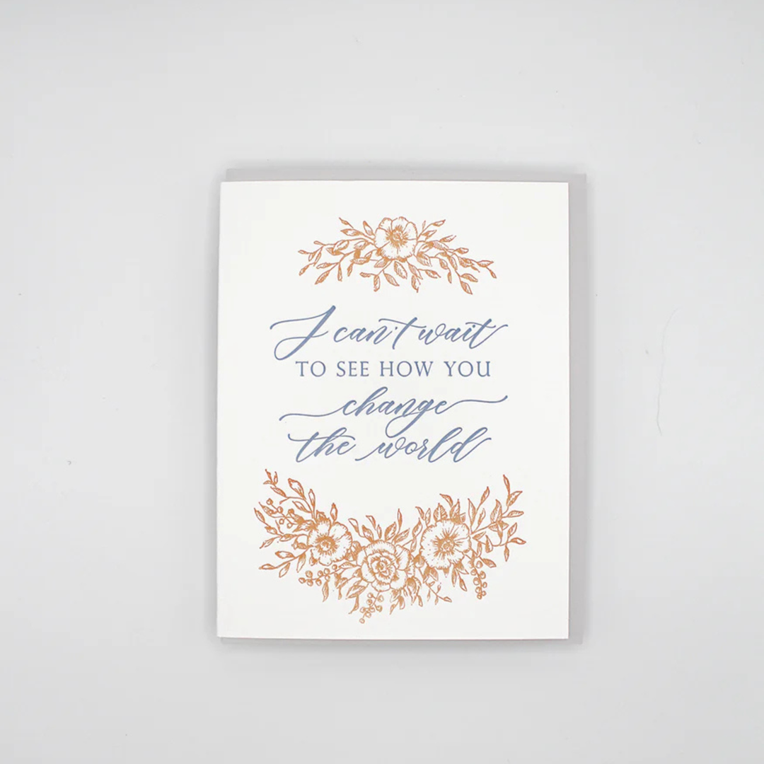 Change the World Letterpress Greeting Card