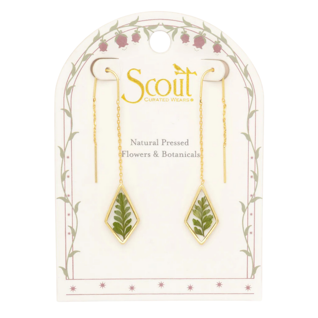 Pressed Flower Thread Earring