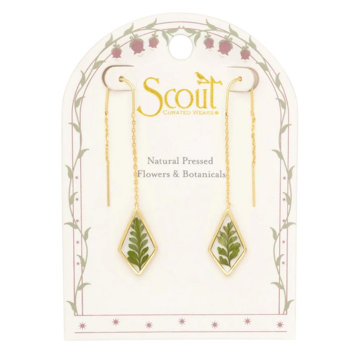 Pressed Flower Thread Earring
