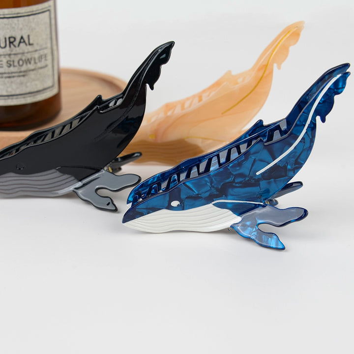 Whale Acetate Hair Claw