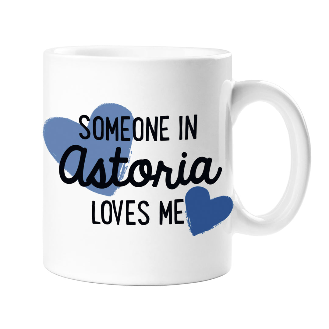 Someone in Astoria Loves Me Mug- Chambray &amp; Royal