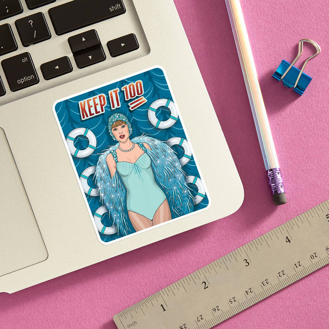 Nautical Pop Star Keep It 100 (Die Cut Sticker)