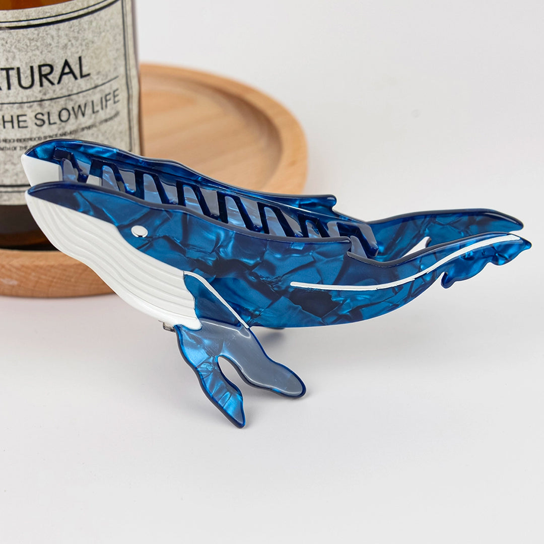 Whale Acetate Hair Claw