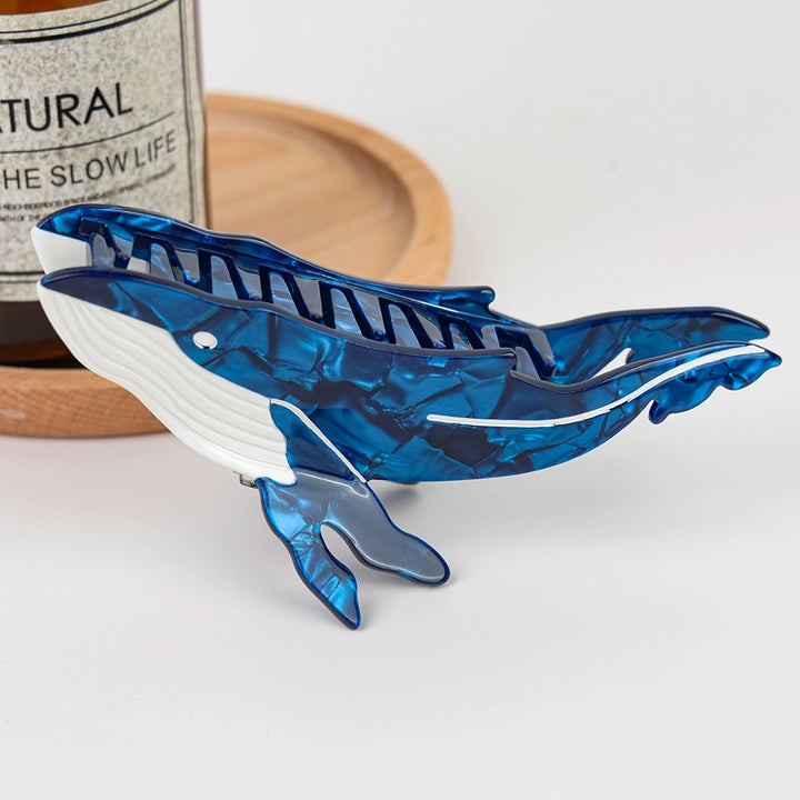 Whale Acetate Hair Claw