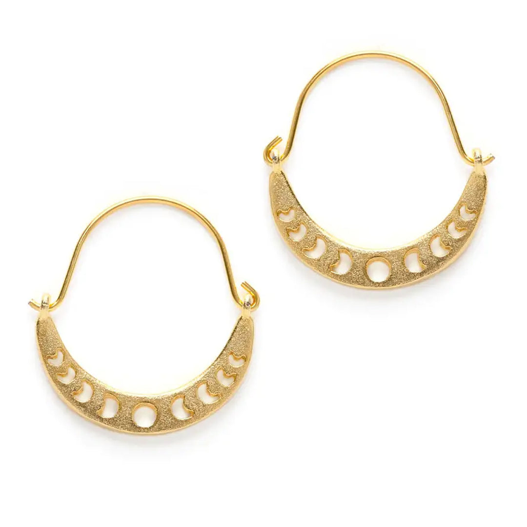 Phases of the Moon Hoop Earrings