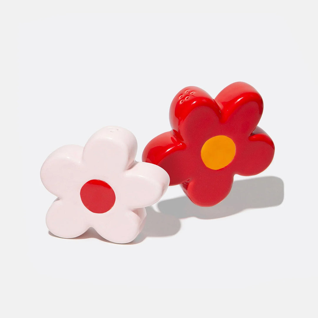 Red &amp; Pink Daisy Salt &amp; Pepper Shakers