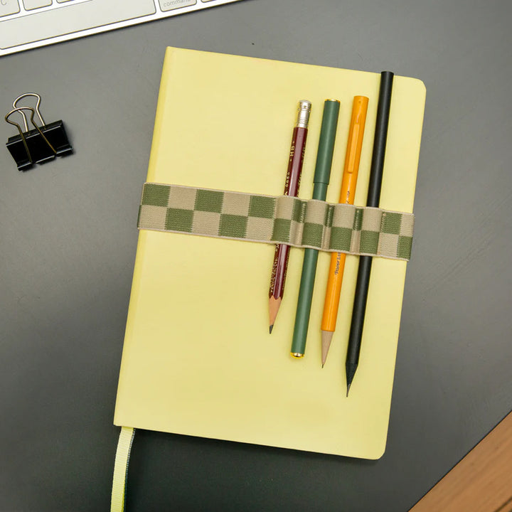 Green Checker Pen Holder Book Band