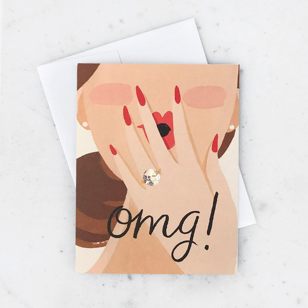 OMG Princess Engagement Greeting Card