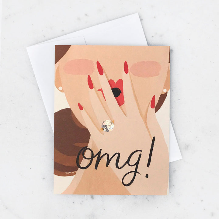 OMG Princess Engagement Greeting Card