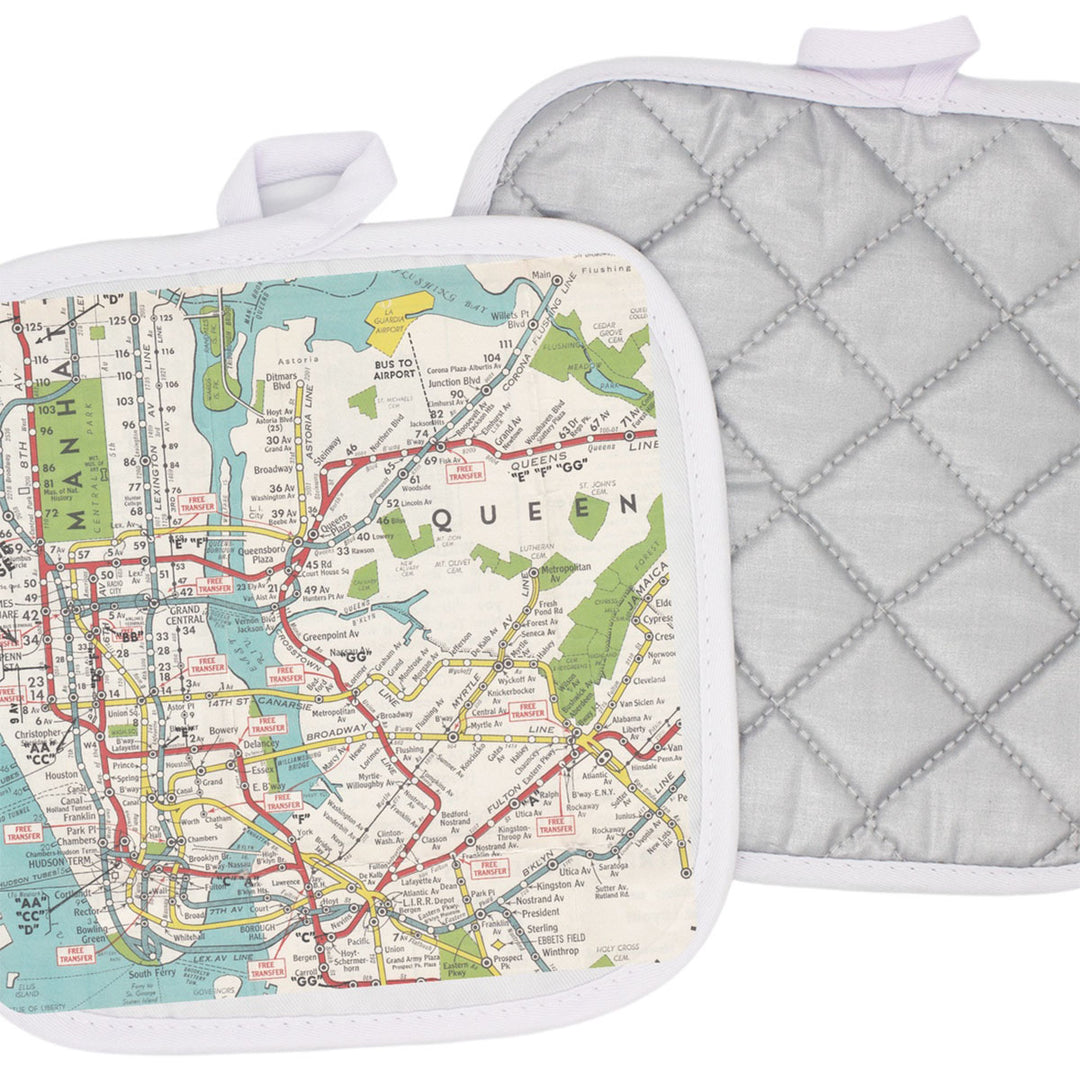 NYC Subway Map Pot Holder