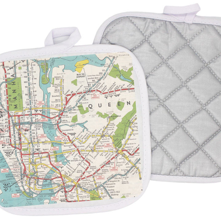 NYC Subway Map Pot Holder