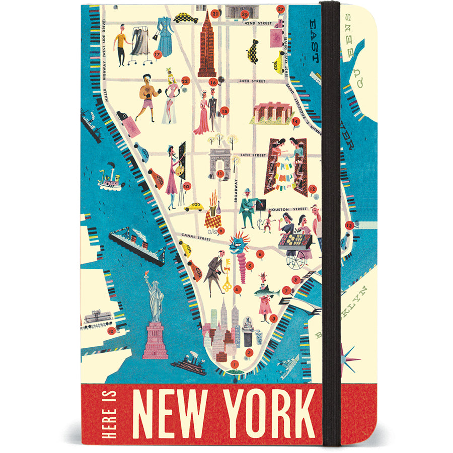New York City Map Small Notebook