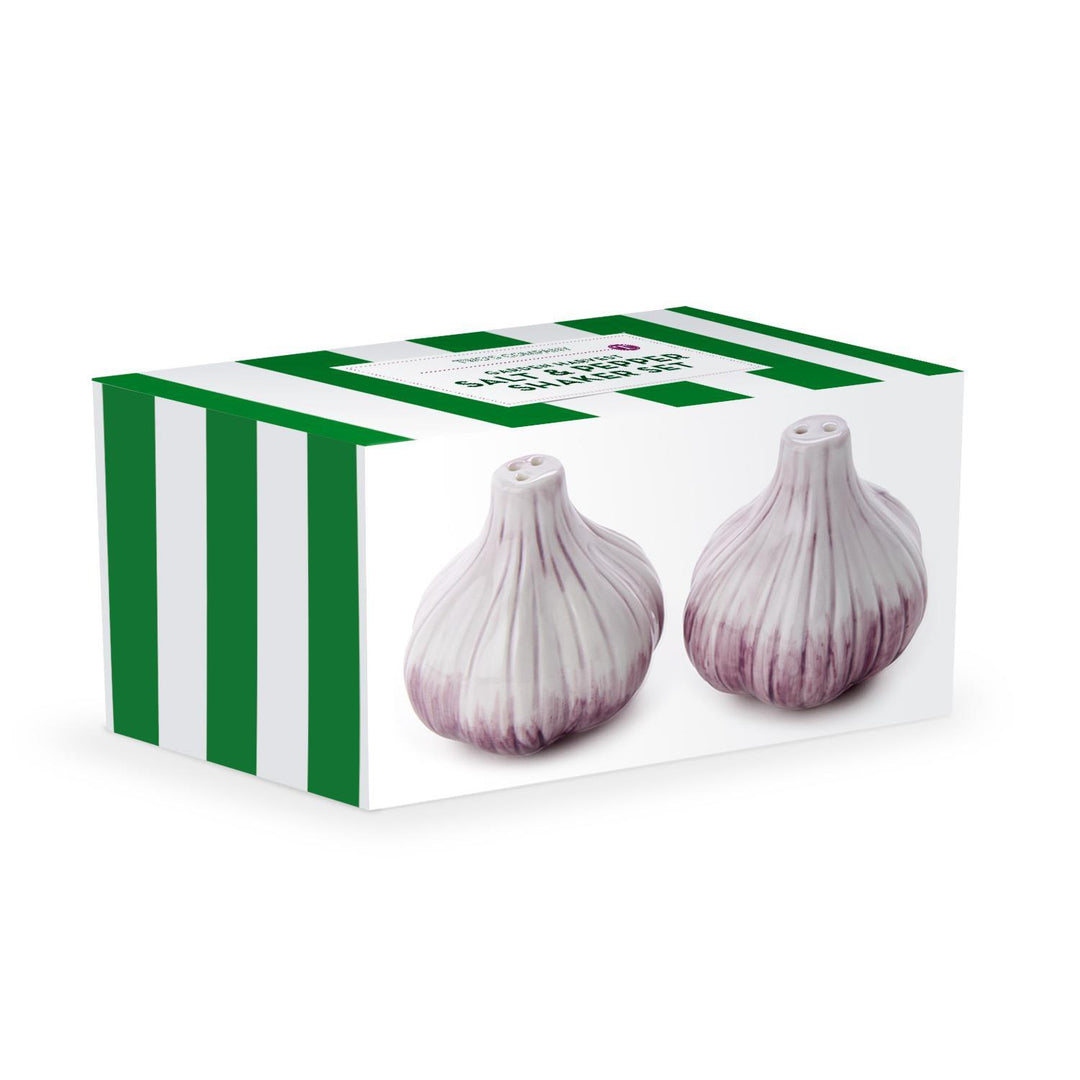 Hand-Painted Garlic Salt and Pepper Shakers