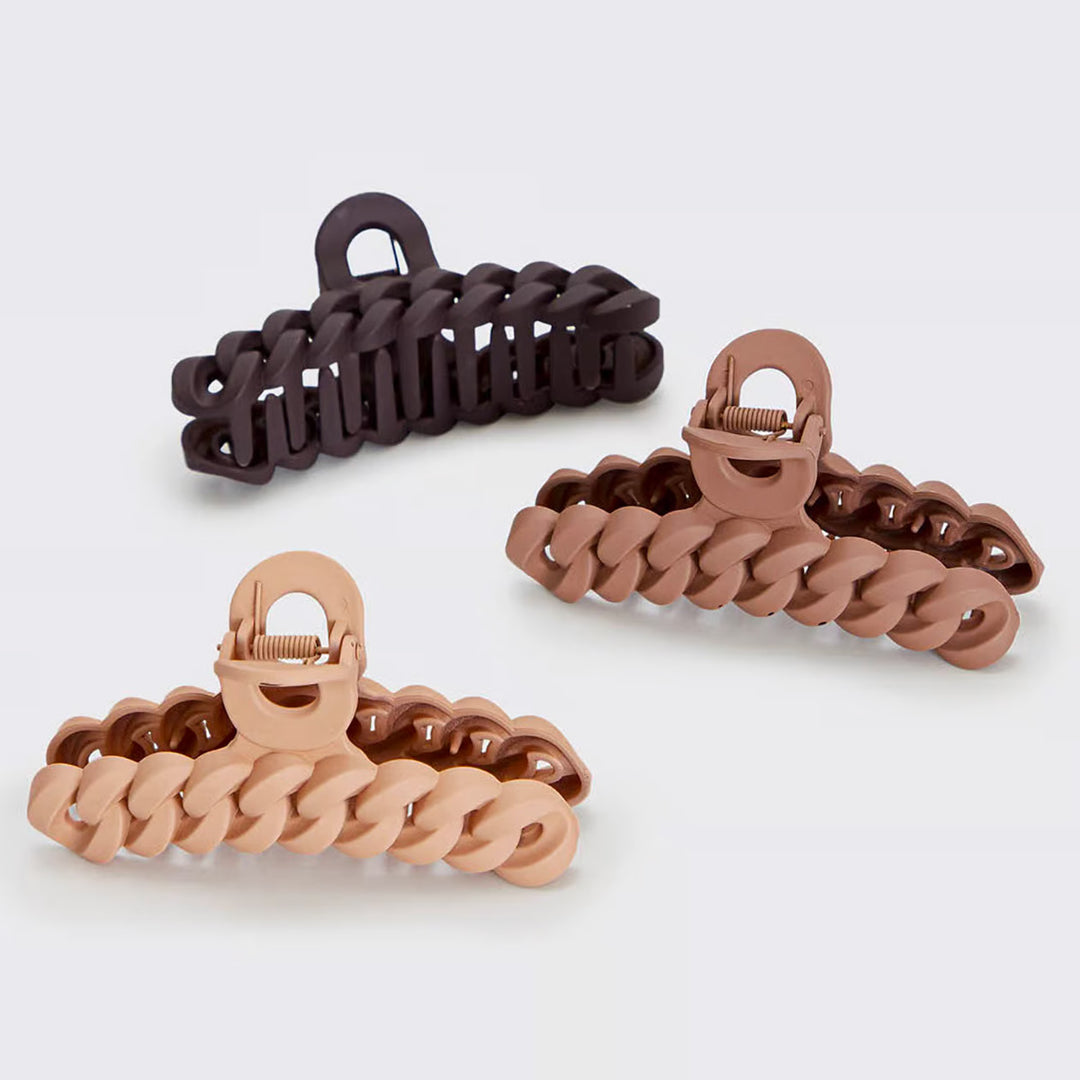 Eco-Friendly Chain Claw Clip - Neutral Assorted